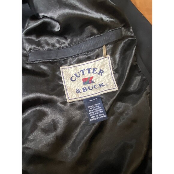 VTG deadstock Cutter & Buck Mens Black Golf Varsity Jacket 90s XL Gorpcore Sport - Picture 6 of 10